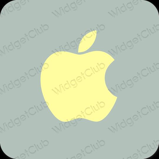 Estetinis žalias Apple Store programėlių piktogramos
