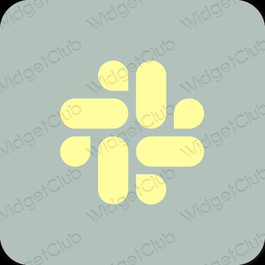Estetis hijau Slack ikon aplikasi