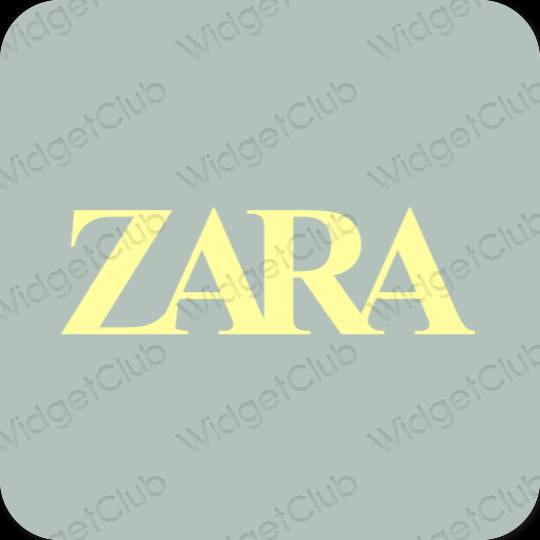 Αισθητικός πράσινος ZARA εικονίδια εφαρμογών