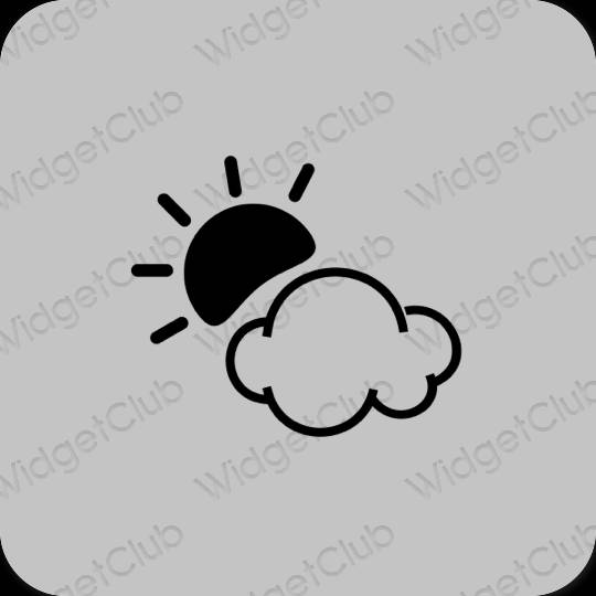Estetico grigio Weather icone dell'app