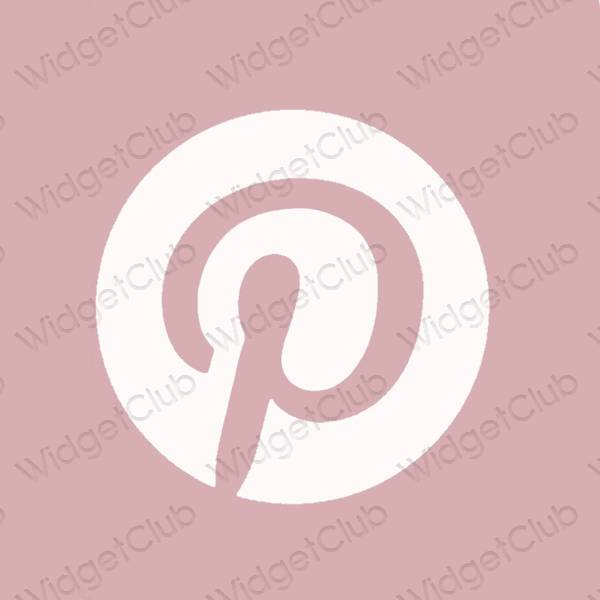 ესთეტიკური Pinterest აპლიკაციის ხატები