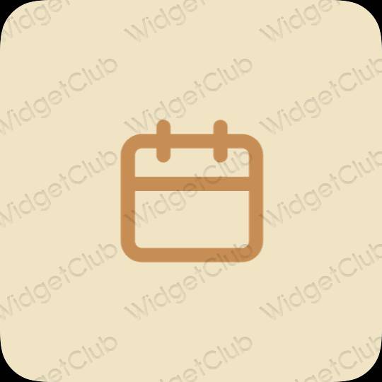 Aesthetic beige Calendar app icons