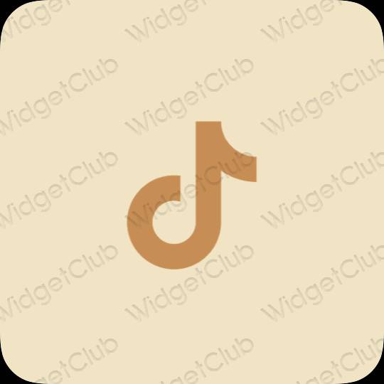 Aesthetic beige TikTok app icons