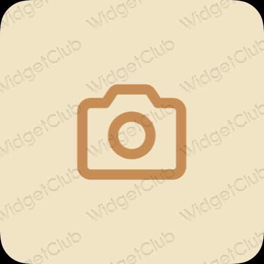 Aesthetic beige Camera app icons