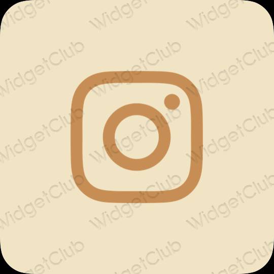 Aesthetic beige Instagram app icons