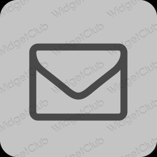 Aesthetic gray Mail app icons