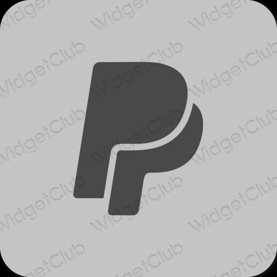 Estetické sivá PayPay ikony aplikácií
