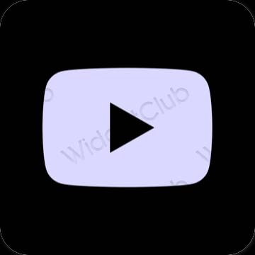 Estético púrpura Youtube iconos de aplicaciones