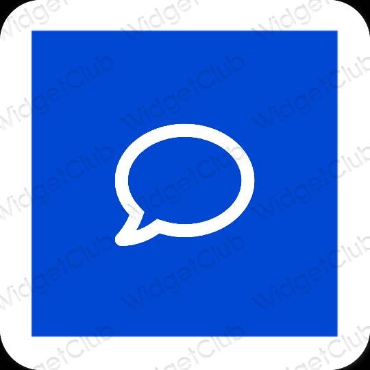Estetyka niebieski Messages ikony aplikacji