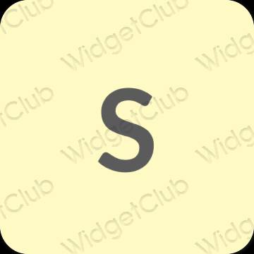 Stijlvol geel SHEIN app-pictogrammen