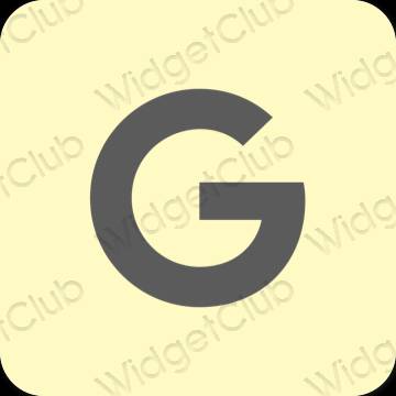 Estetik sarı Google proqram nişanları