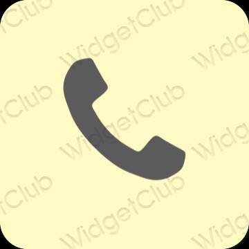 эстетический желтый Phone значки приложений