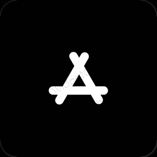 Естетичен черен AppStore икони на приложения