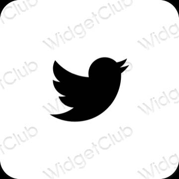 Icônes d'application Twitter esthétiques