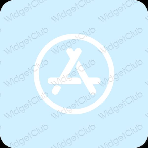 Αισθητικός παστέλ μπλε AppStore εικονίδια εφαρμογών