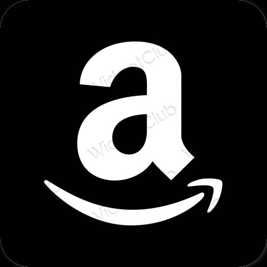 Estético Preto Amazon ícones de aplicativos