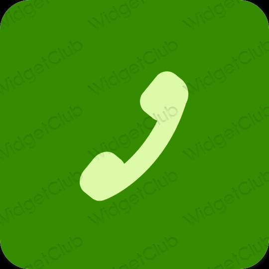 Esteetiline roheline Phone rakenduste ikoonid