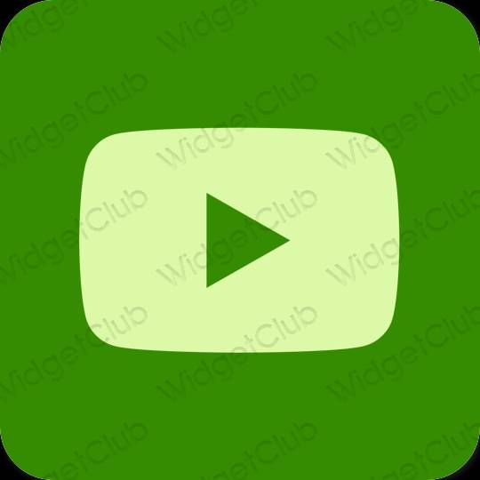 審美的 綠色 Youtube 應用程序圖標