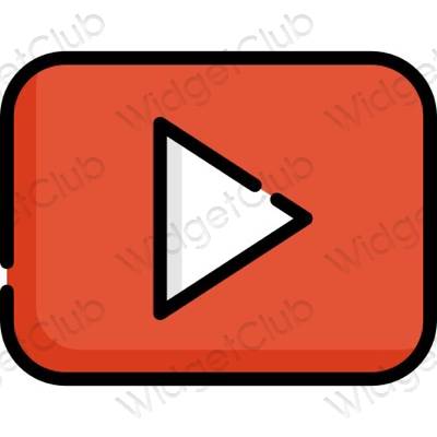 Esthetische Youtube app-pictogrammen