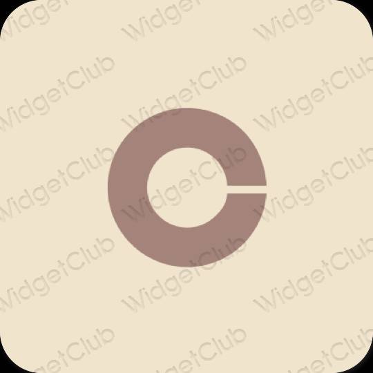 Estetico beige Coinbase icone dell'app