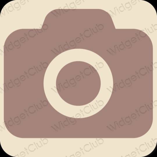 Estetik coklat Camera ikon aplikasi