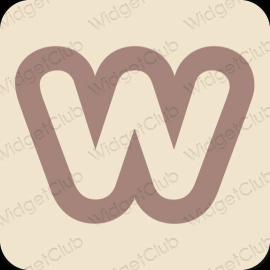 Estetický béžový Weebly ikony aplikací