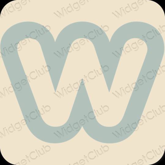 Estetik kuning air Weebly ikon aplikasi