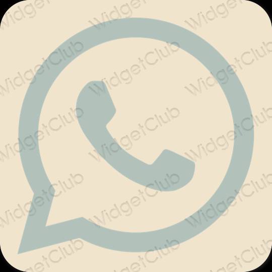 Estetski bež WhatsApp ikone aplikacija