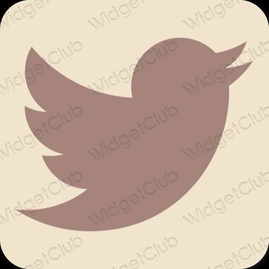 Estetik kuning air Twitter ikon aplikasi