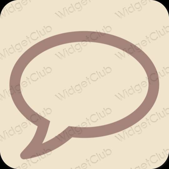 Stijlvol beige Messages app-pictogrammen