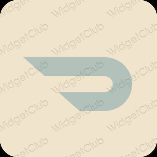 Estetisk beige Doordash app ikoner