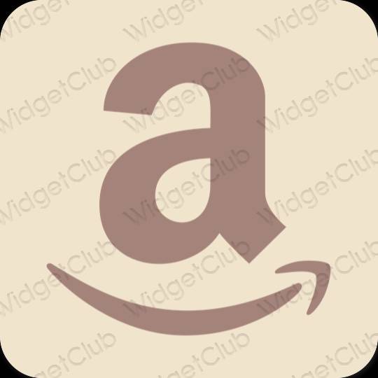Estetyka beżowy Amazon ikony aplikacji