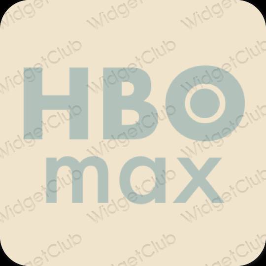 Estético bege HBO MAX ícones de aplicativos