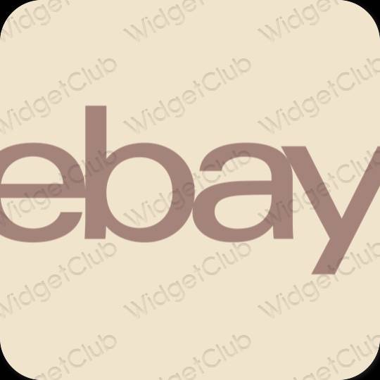 Estetski bež eBay ikone aplikacija
