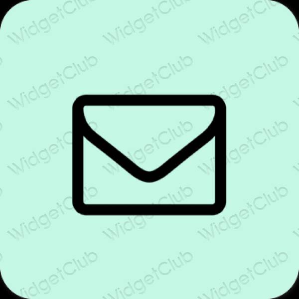 Estetic albastru pastel Mail pictogramele aplicației