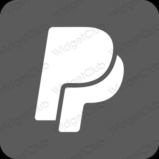 Estetik kelabu Paypal ikon aplikasi