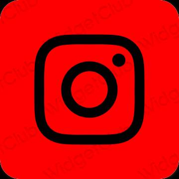 เกี่ยวกับความงาม สีแดง Instagram ไอคอนแอพ