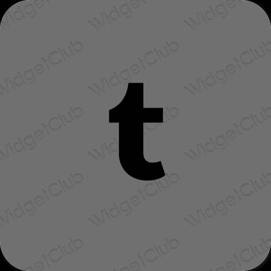 Estetické sivá Tumblr ikony aplikácií