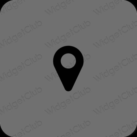 미적인 회색 Map 앱 아이콘