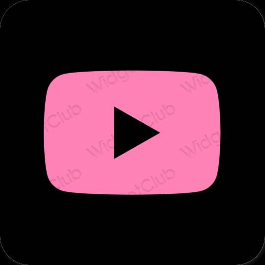 Esztétika lila Youtube alkalmazás ikonok