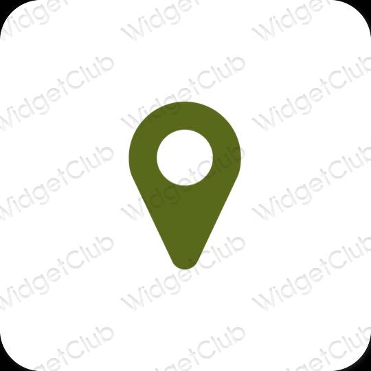 Esthetische Map app-pictogrammen