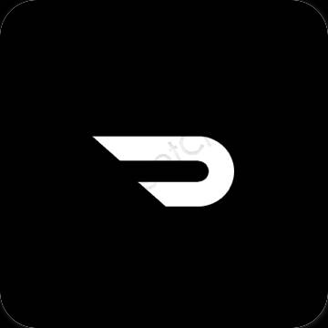 Estetico Nero Doordash icone dell'app