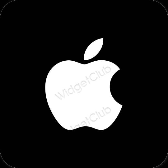 Естетски црн Apple Store иконе апликација