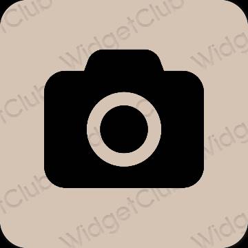 Естетски беж Camera иконе апликација