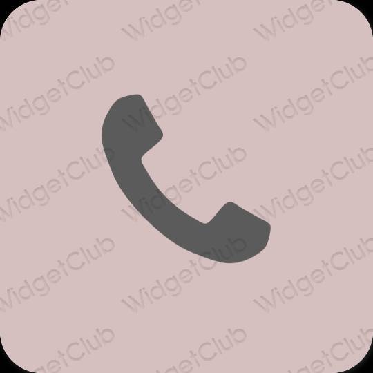 Estético rosa Phone iconos de aplicaciones