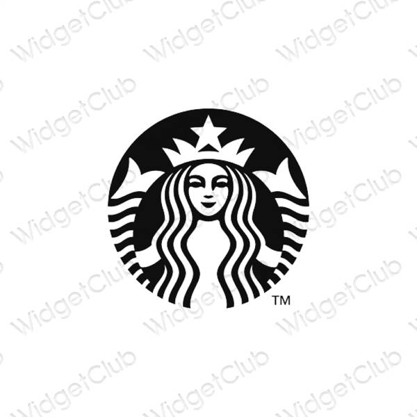 Estética Starbucks ícones de aplicativos