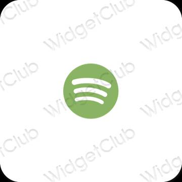 Pictograme pentru aplicații Spotify estetice