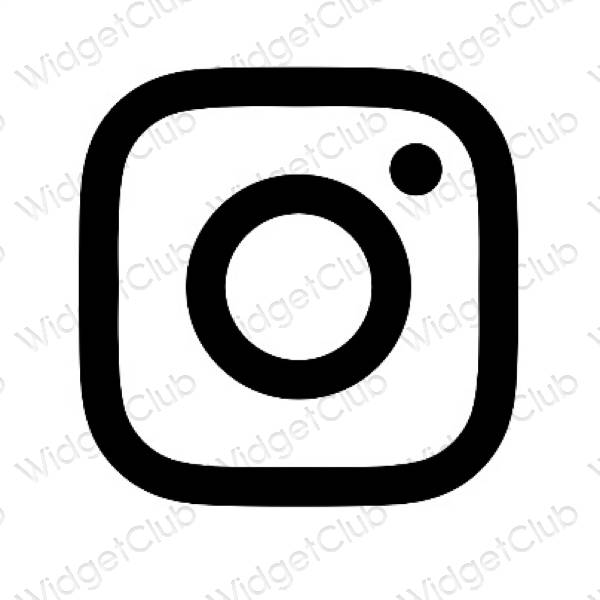 Pictograme pentru aplicații Instagram estetice