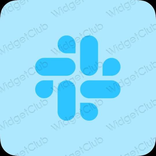 審美的 淡藍色 Slack 應用程序圖標