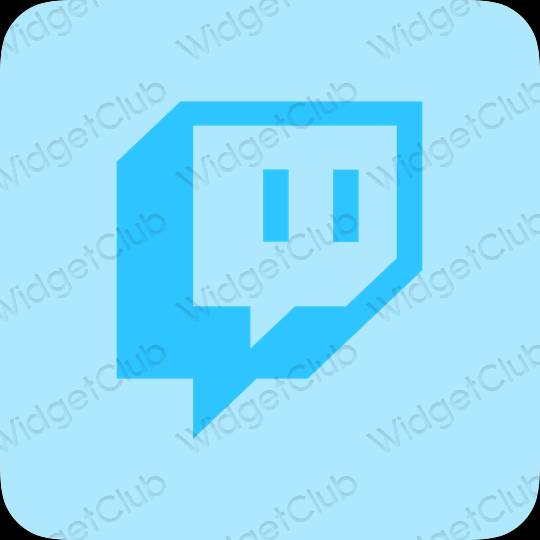 審美的 淡藍色 Twitch 應用程序圖標
